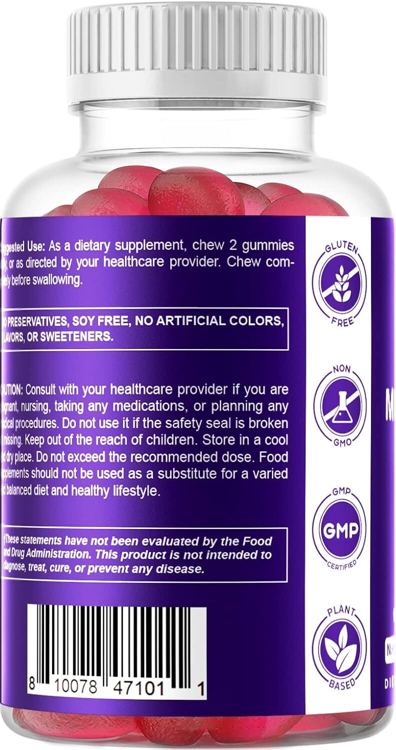 Vitamatic Melatonin 20mg Gummies for Adults, 30 Servings 60 Count (Pack of 1)