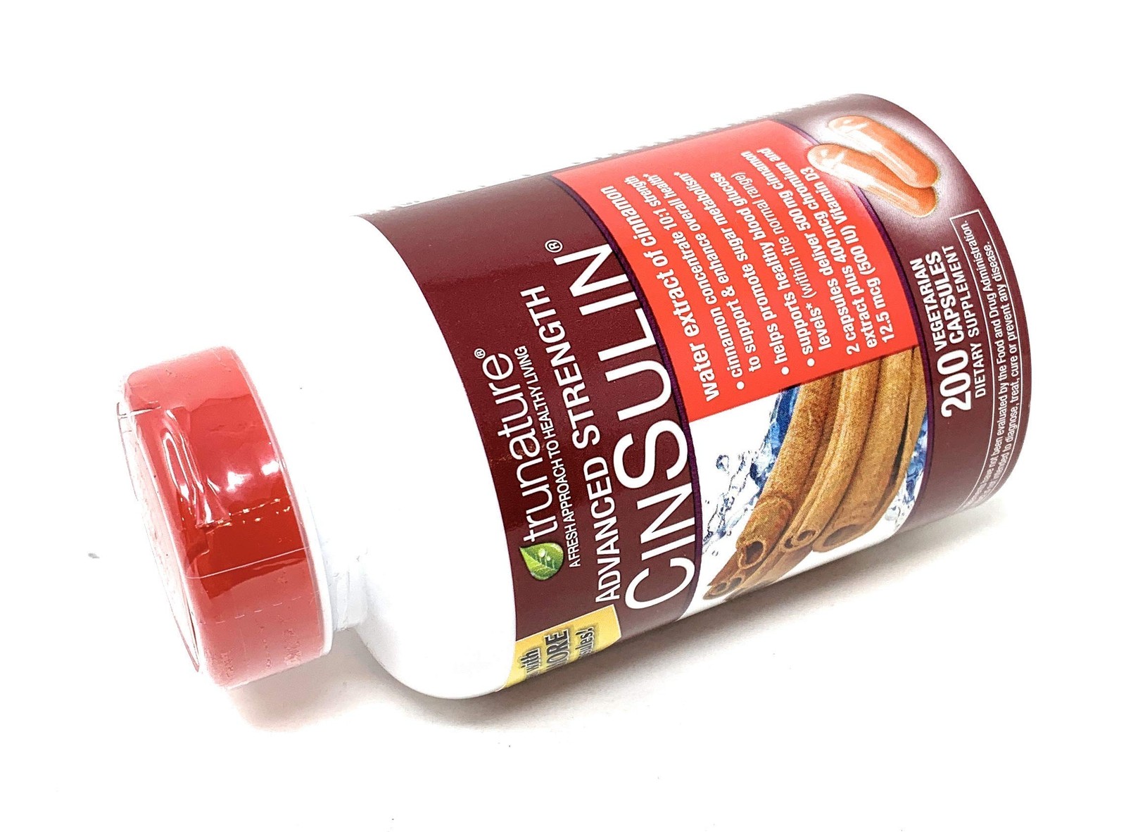 trunature Advanced Strength CinSulin 500mg., 200 100 Count (Pack of 2)