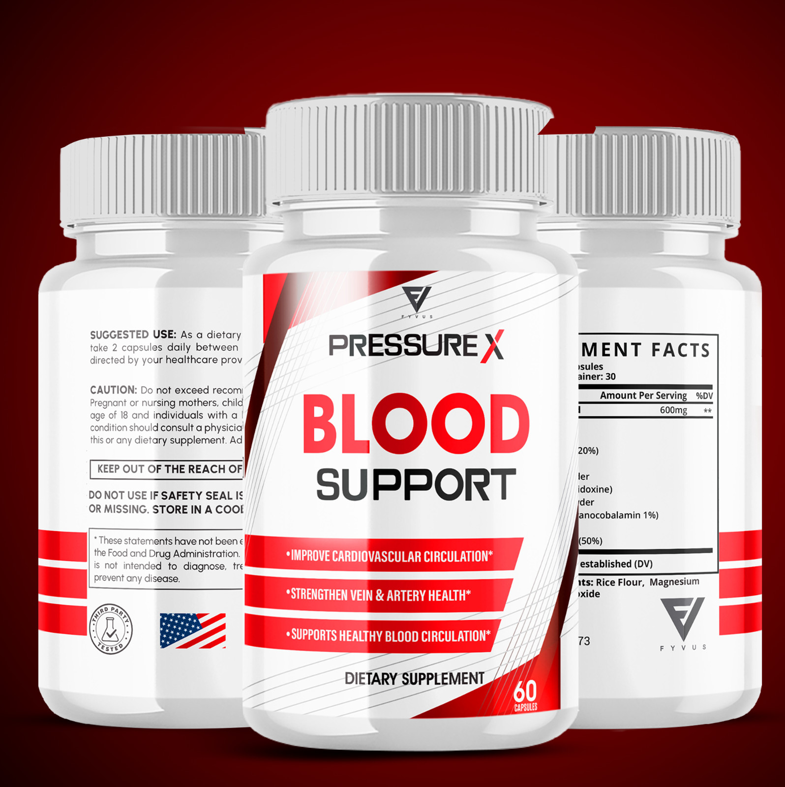 (3 Pack) Pressure X Capsules, Pressure X Glycogen Support Formula (180 Capsules)