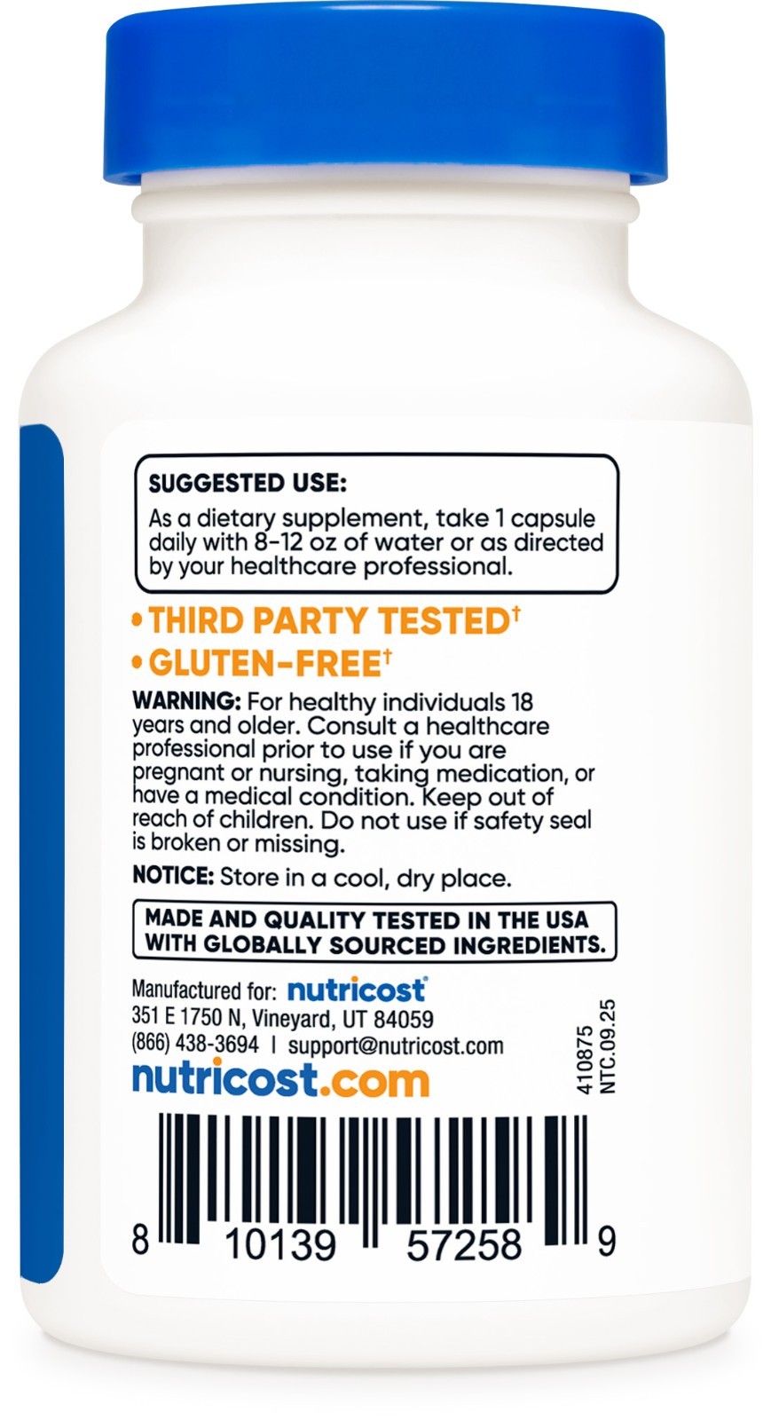 Nutricost Probiotic Complex ( 1 Billion CFU) 60 Capsules – Gluten-Free, Non-GMO