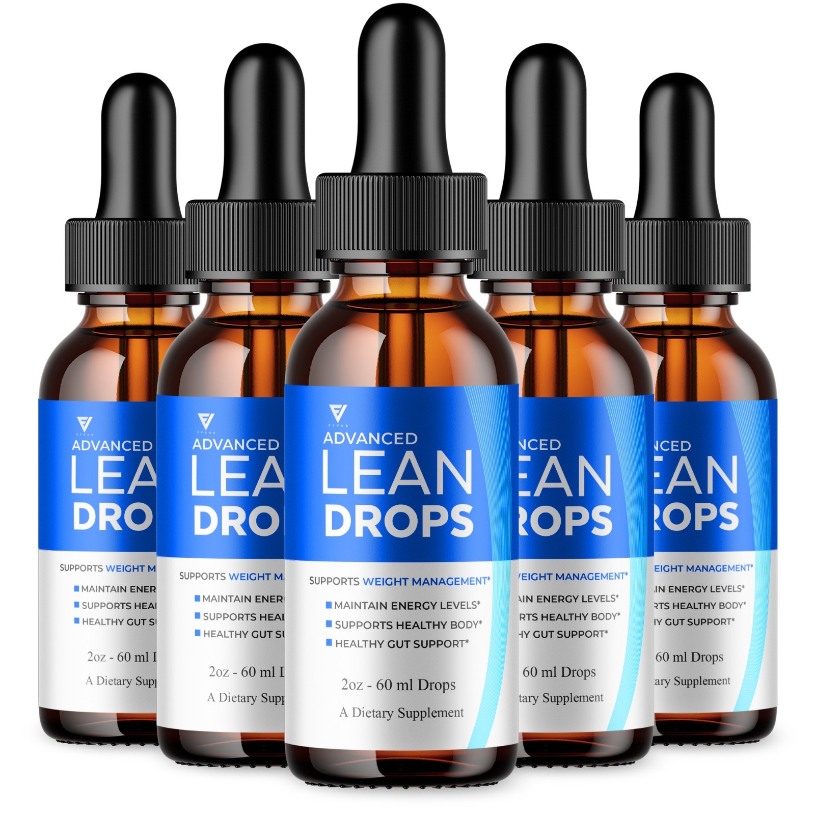(5 Pack) Lean Drops Advanced Health Support, LeanDrops Daily Wellness (10oz)