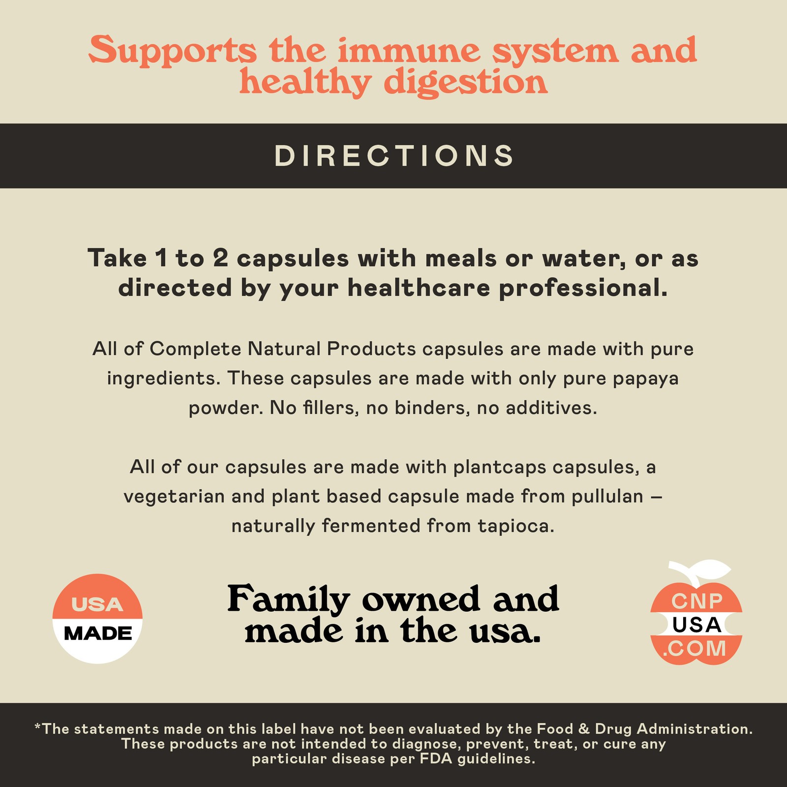Organic Papaya Enzymes & Papain Capsules – 600mg 100 Pills Organic Papaya Powder