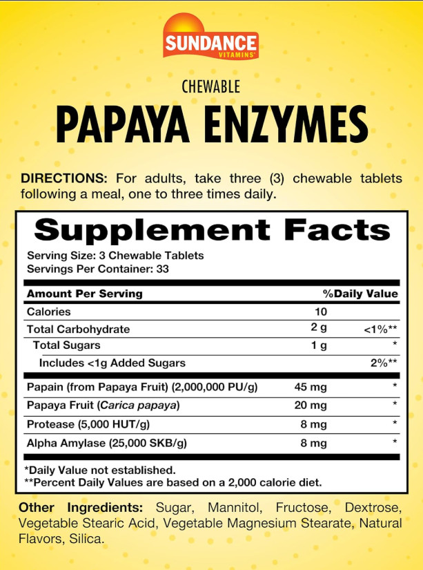 Mejores Pastillas Remedios De Papaya Pura Natural Para Ayudar Con La Digestion
