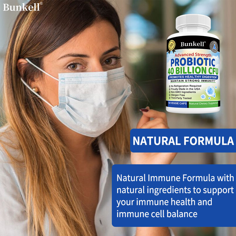 Advanced Strength Probiotic Capsules 40 Billion CFU Promotes Healthy Digestion