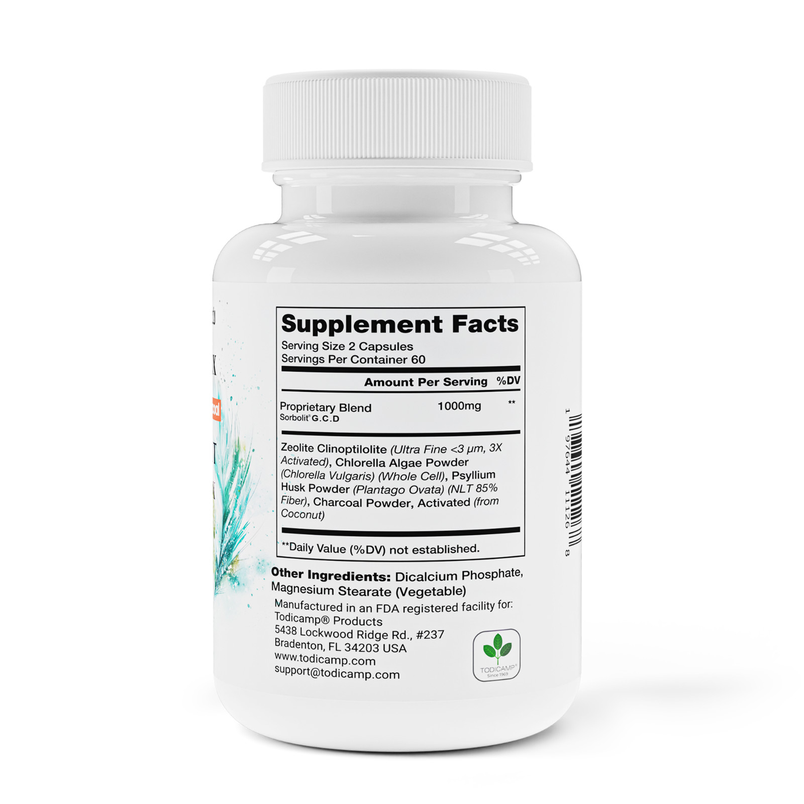 SORBOLIT® DETOX 240 Capsules 500mg of ultra-fine Clinoptilolite -Zeolite 1 UNIT