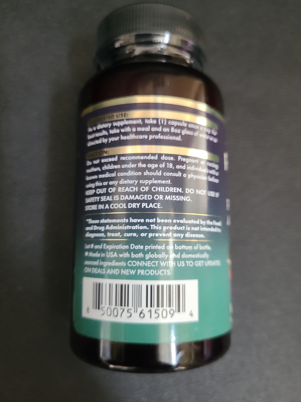 Adaptogen Blend With Rhodiola Ginseng Ashwagandha Mushroom 60 Caps 09/2027