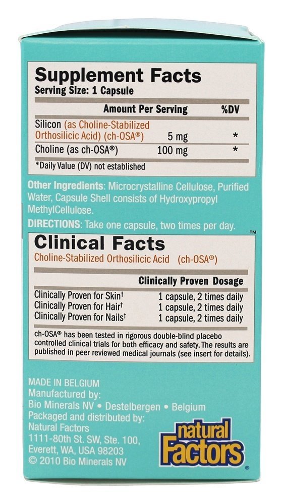 Natural Factors BioSil cH-OSA Advanced Collagen Generator 5 mg., 120 Veg Caps