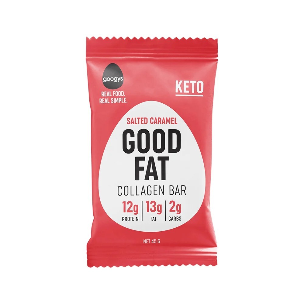New Googys Good Fat Collagen Bar Mixed 45g x 12 Bars