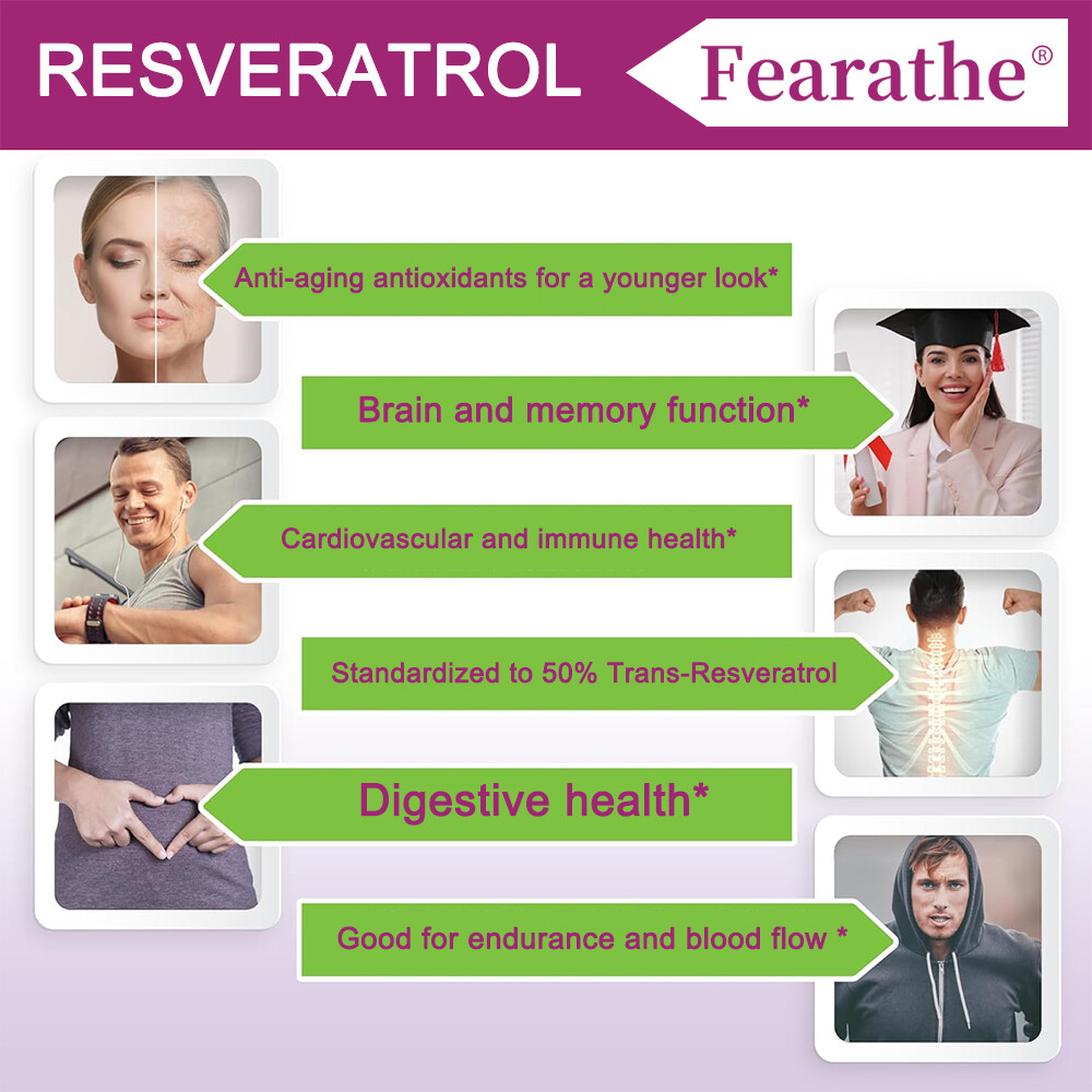Resveratrol Maximum 1000 MG Strength Natural AntiAging Antioxidant Heart Health