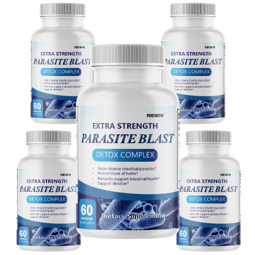 Parasite Blast Cleanse Detox & Toxins Gut Health Supplement – 5 Bottles