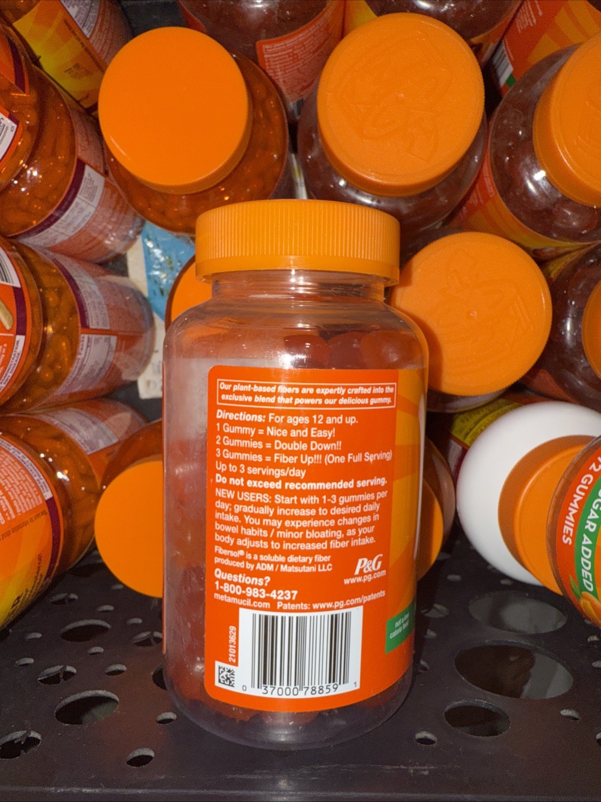 Metamucil Fiber Sugar-Free Orange Gummies Supplement -72 Ct Exp 1/27+