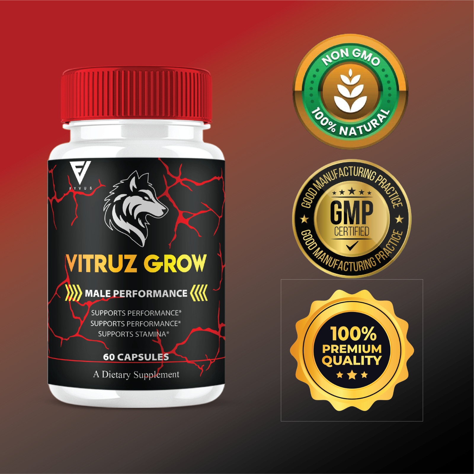 (2 Pack) Vitruz Grow Supplement, VitruzGrow Max Strength Capsules (120 Capsules)