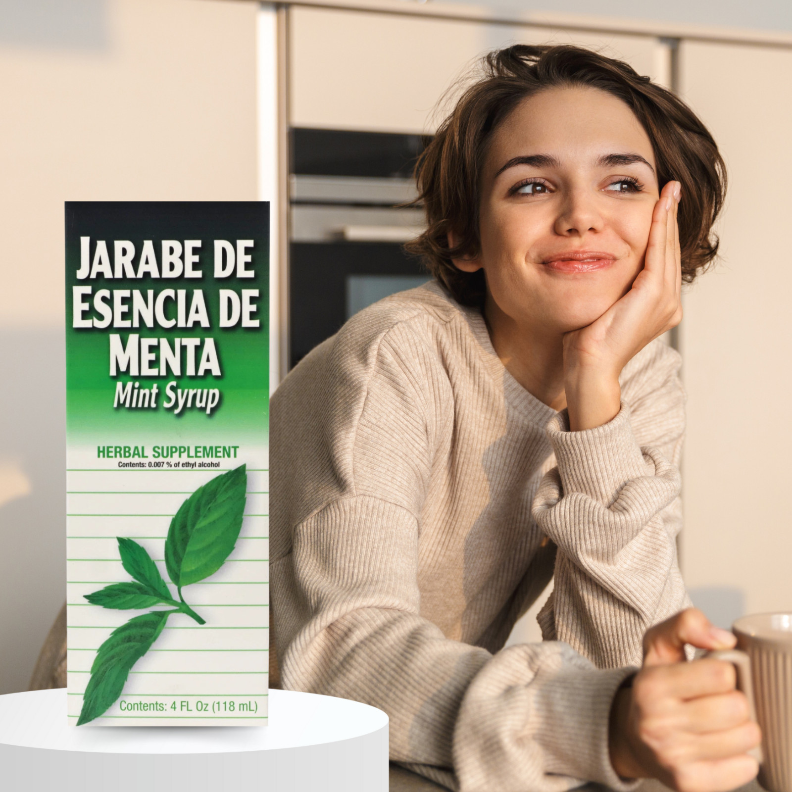 Menper Mint Syrup with Natural Peppermint Extract Supplement- 4 fl oz (3-Pack)
