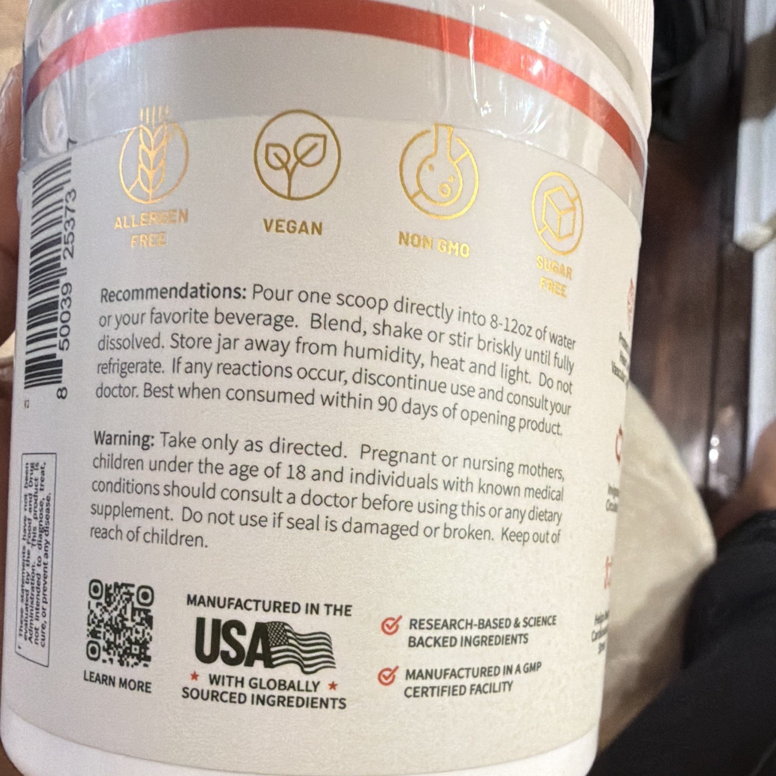 SNAP Supplements Circulation Health Powder 8.8oz Exp 08/2026