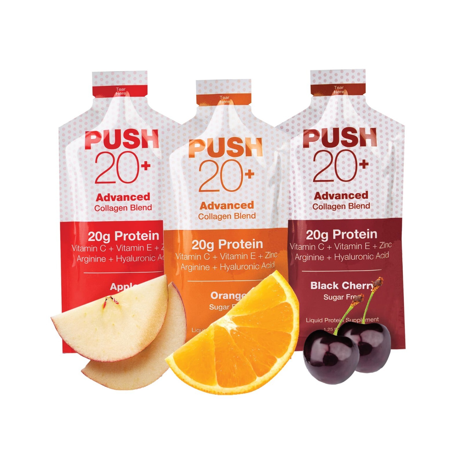 Push 20 + Collagen Wound Healing Concentrate Variety Pack – 6 Servings EXP: 2025