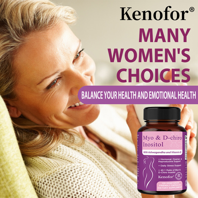 Myo-Inositol D-Chiro Inositol Supplement Hormonal Balance Support 120 pills