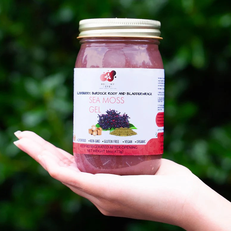 Healthy Herbs | Sea Moss Gel with Elderberry, Burdock Root and Bladderwrack