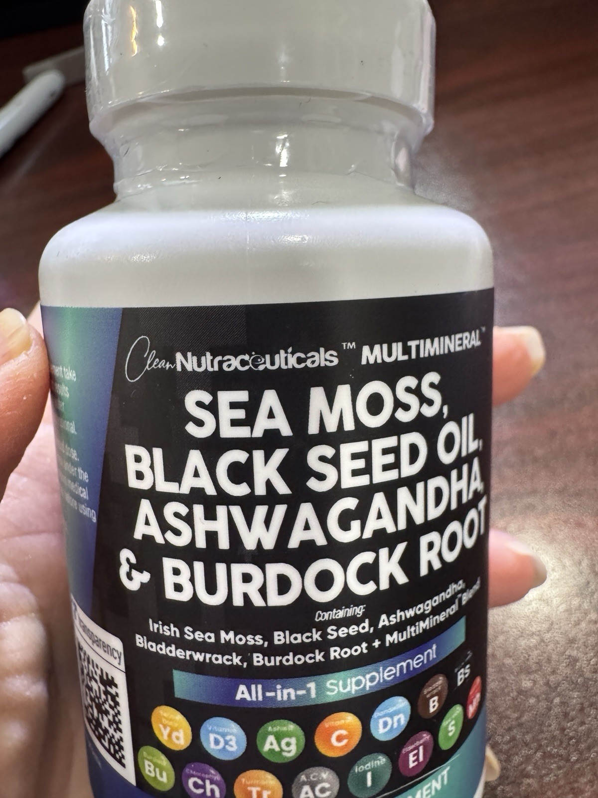 Clean Nutraceuticals Sea Moss Black Seed Burdock 60 Caps Exp 09/26