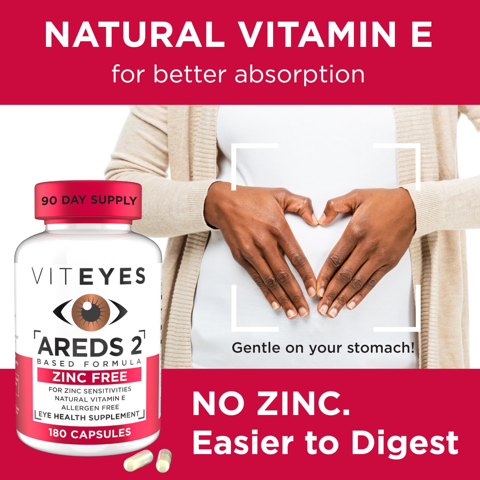 Viteyes AREDS 2 Zinc Free Macular 60 Count (Pack of 1), Capsule
