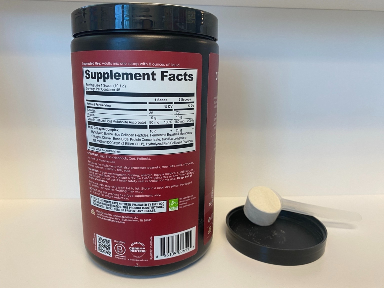 Ancient Nutrition Multi Collagen Protein Powder 16oz Skin, Hair & Joint Support