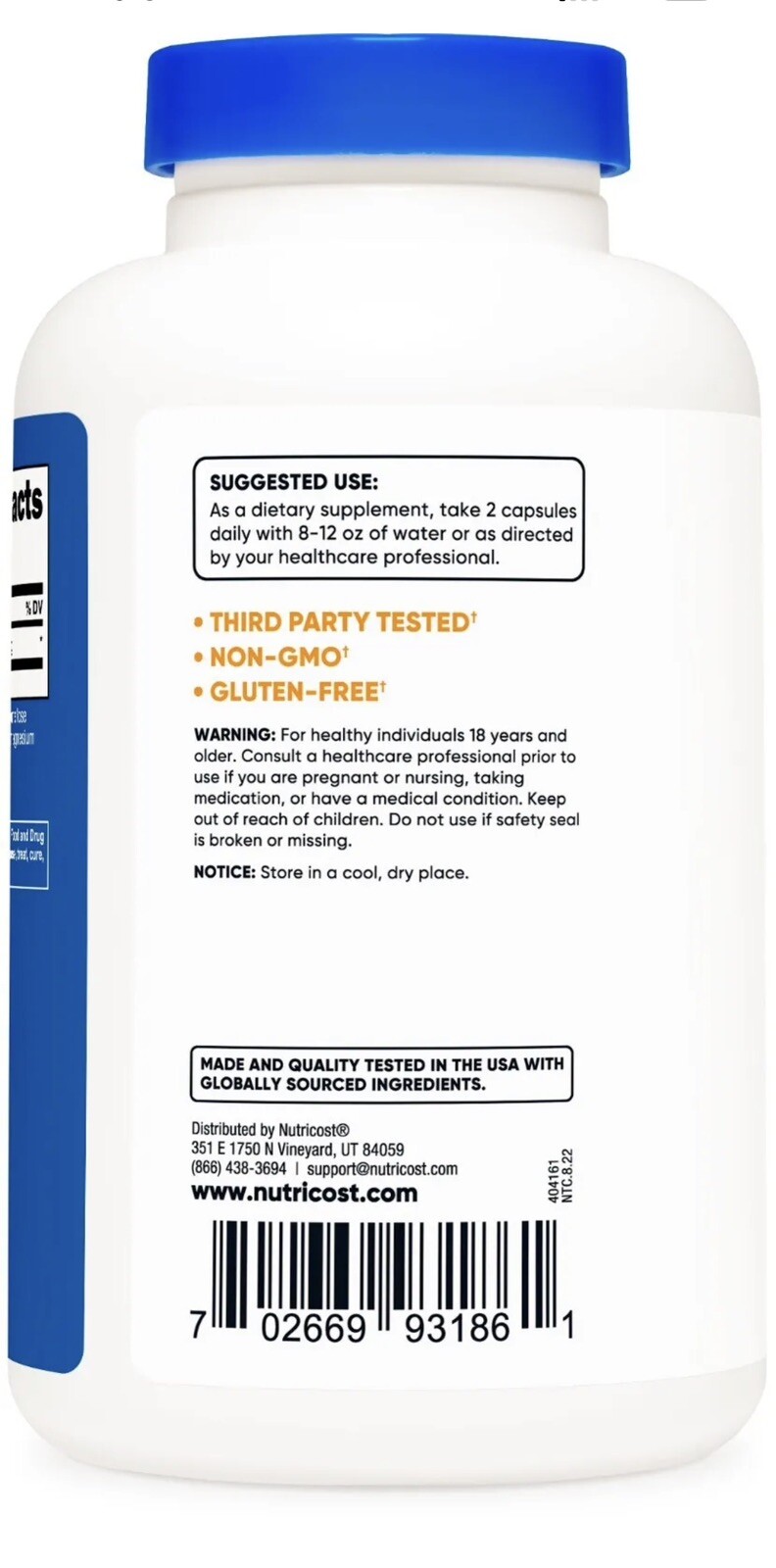 Nutricost Alpha Lipoic Acid – 600mg Per Serving – 240 Capsules