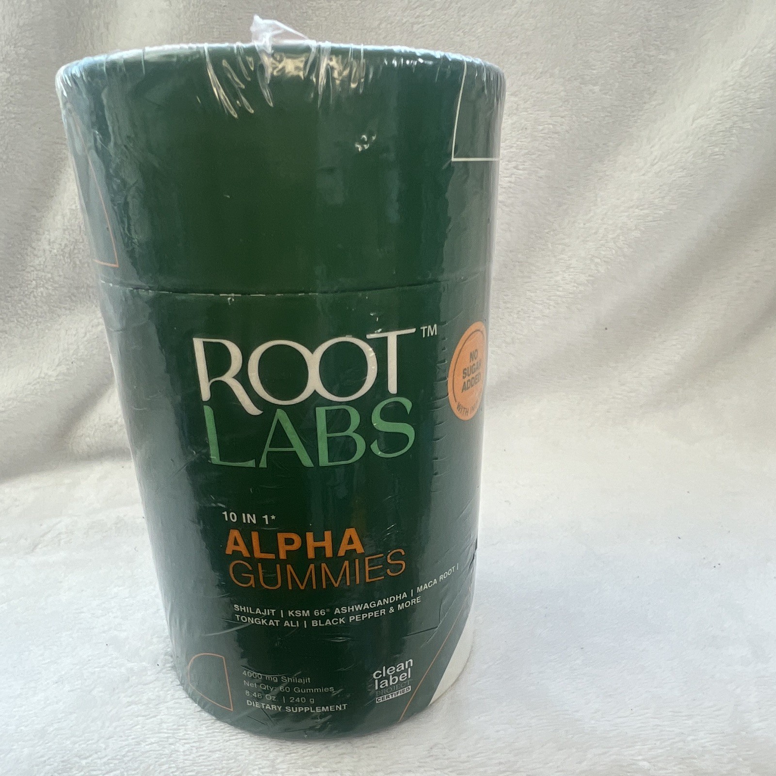 Root Labs 10-in-1 Alpha Shilajit Gummies No Sugar Added Tamarind 60 Count