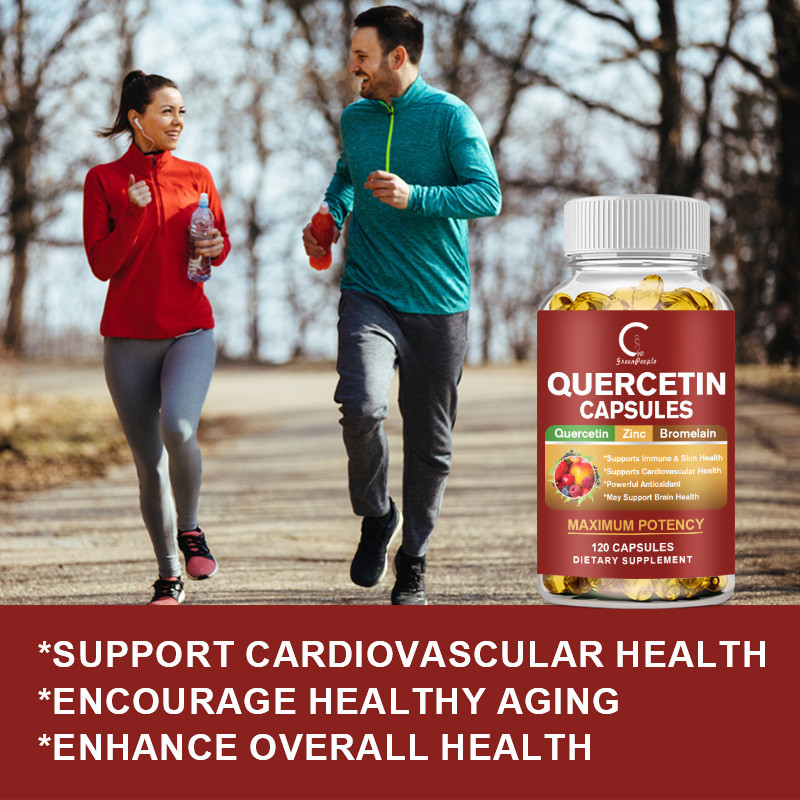 Quercetin with Bromelain & Zinc 1000mg per Serving, 120 Vegetarian Capsules