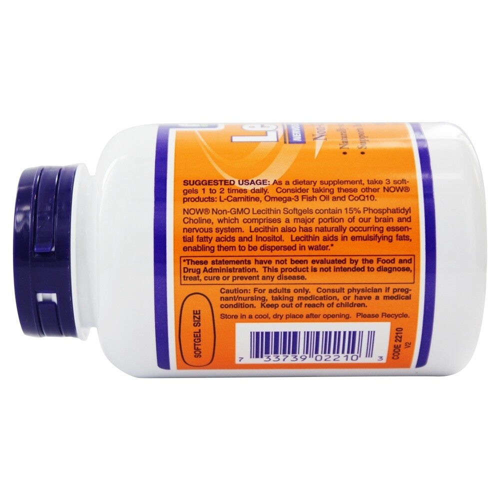 NOW Foods Lecithin 19 Grain 1200 mg., 100 Softgels