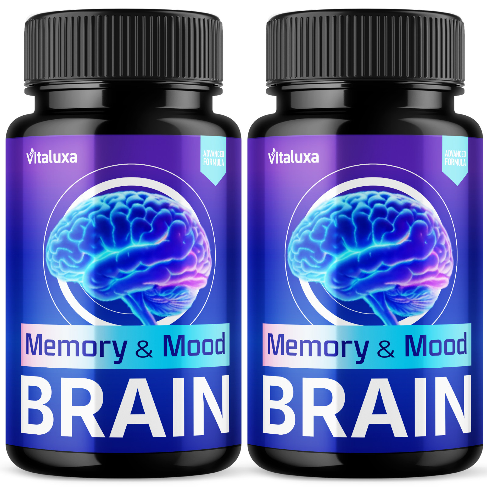 (2 Pack) Memory and Mood Brain, Double Clean Neuropatia Formula (120 Capsules)