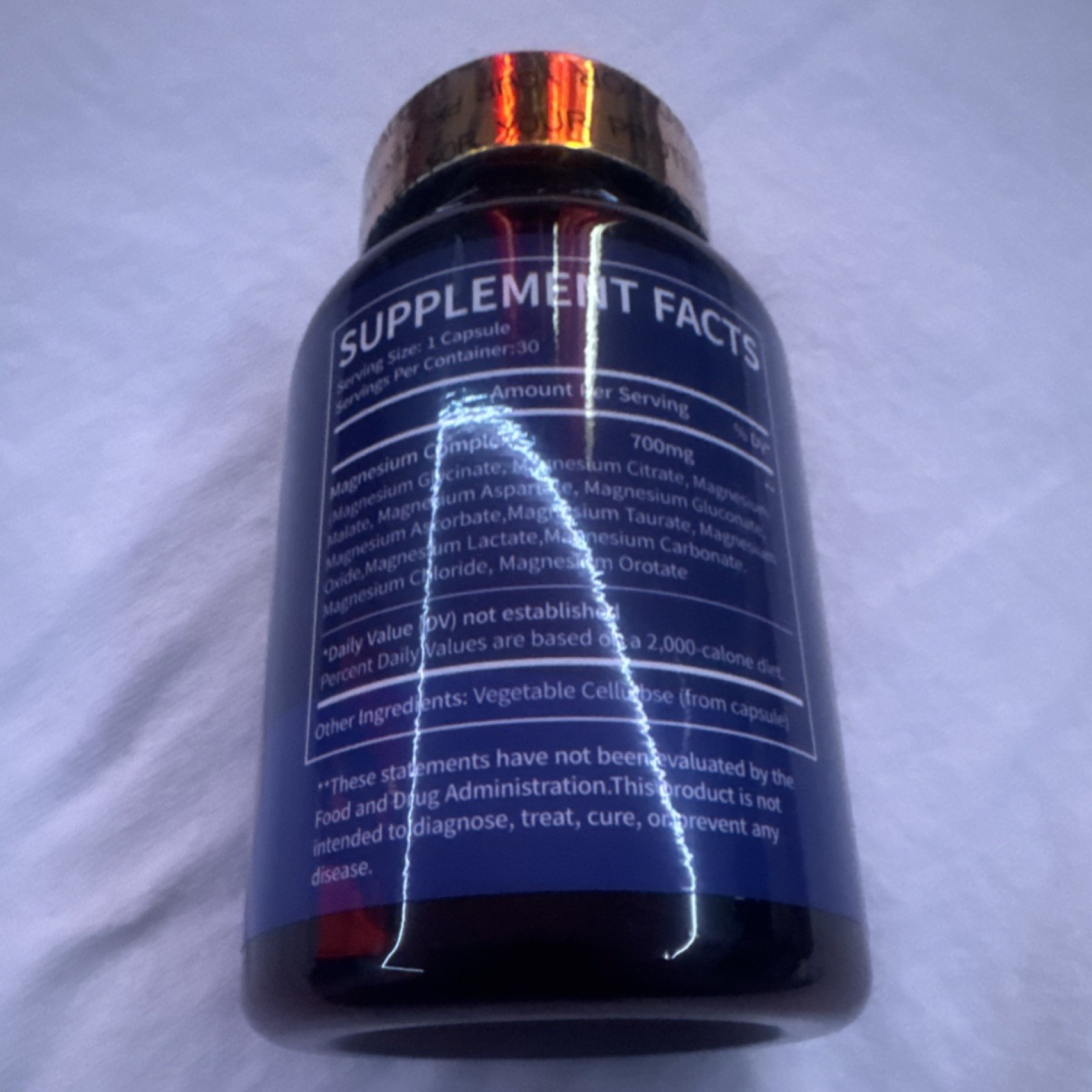 Magnesium 12-in-2 Complex 700mg 30 Capsules Glycinate Citrate Malate Aspartate