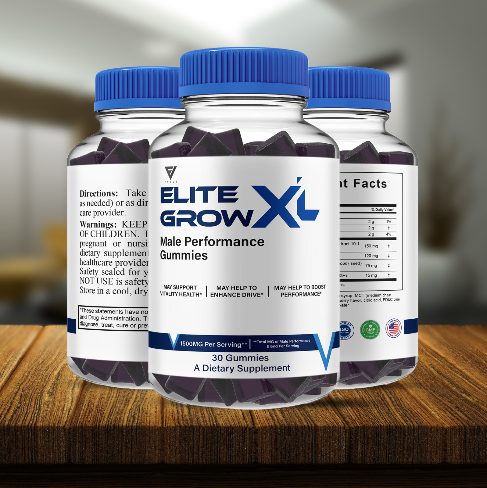(2 Pack) Elite Grow XL Gummies for Men EliteGrow XL Supplement (2 Month Supply)