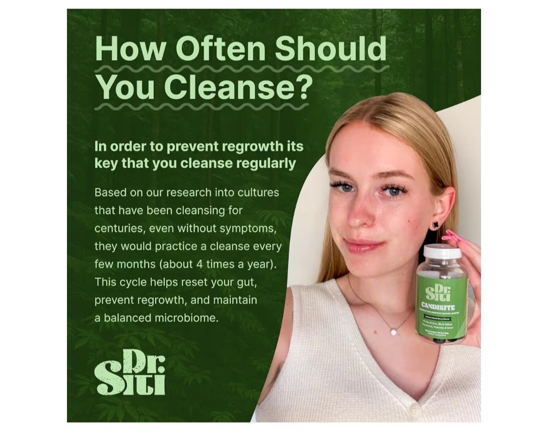 Dr. Siti Candisite Candida Cleanse 60 Gummies Digestive Support Mixed Berry