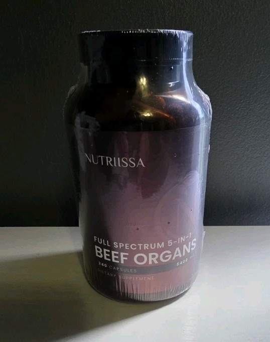 Nutriissa Full Spectrum 5 In 1 Beef Organs 5400mg 240 Count Exp 1/2028