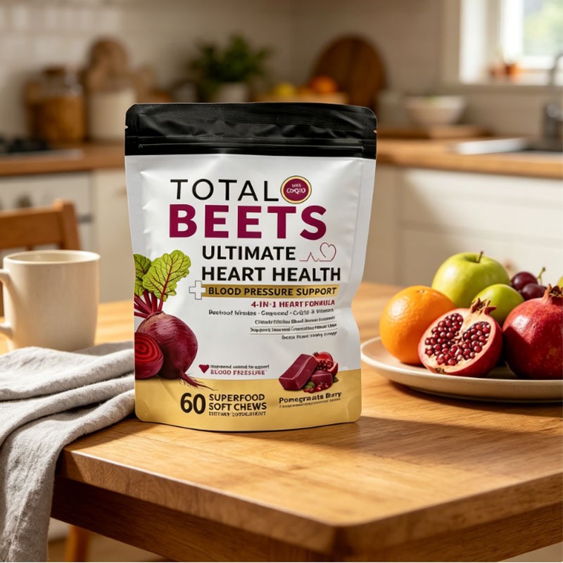 Beet Root Chews Natural Nitric Oxide Support Circulation Heart Wellness Soft Che