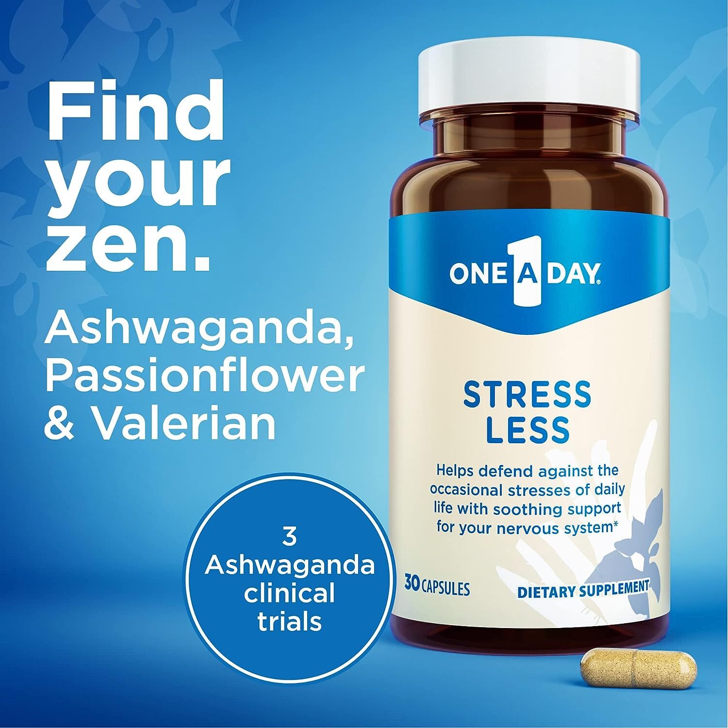 One A Day Stress Supplement – Occasional Stress Relief Supplement 30 Capsules