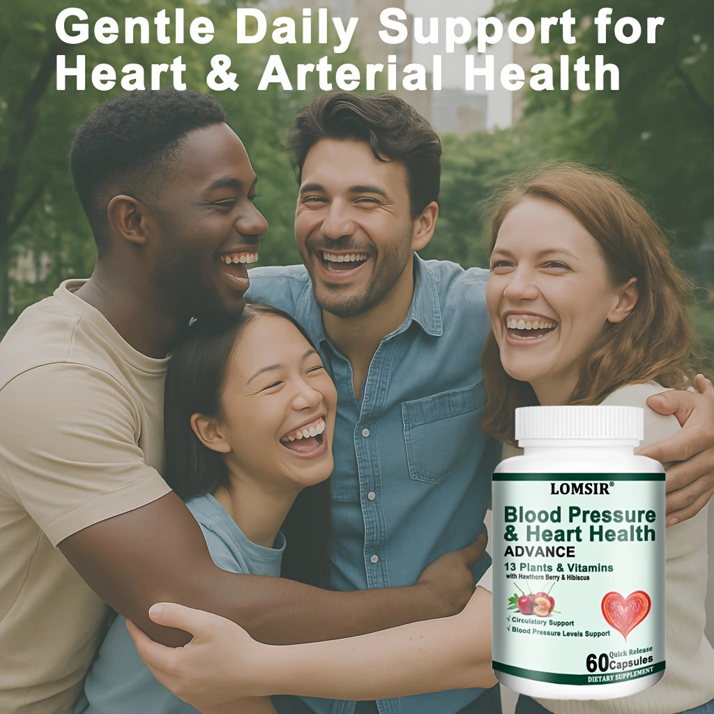 Heart Health Blood Pressure Support Supplement with Hawthorn Berry – 60 Capsules