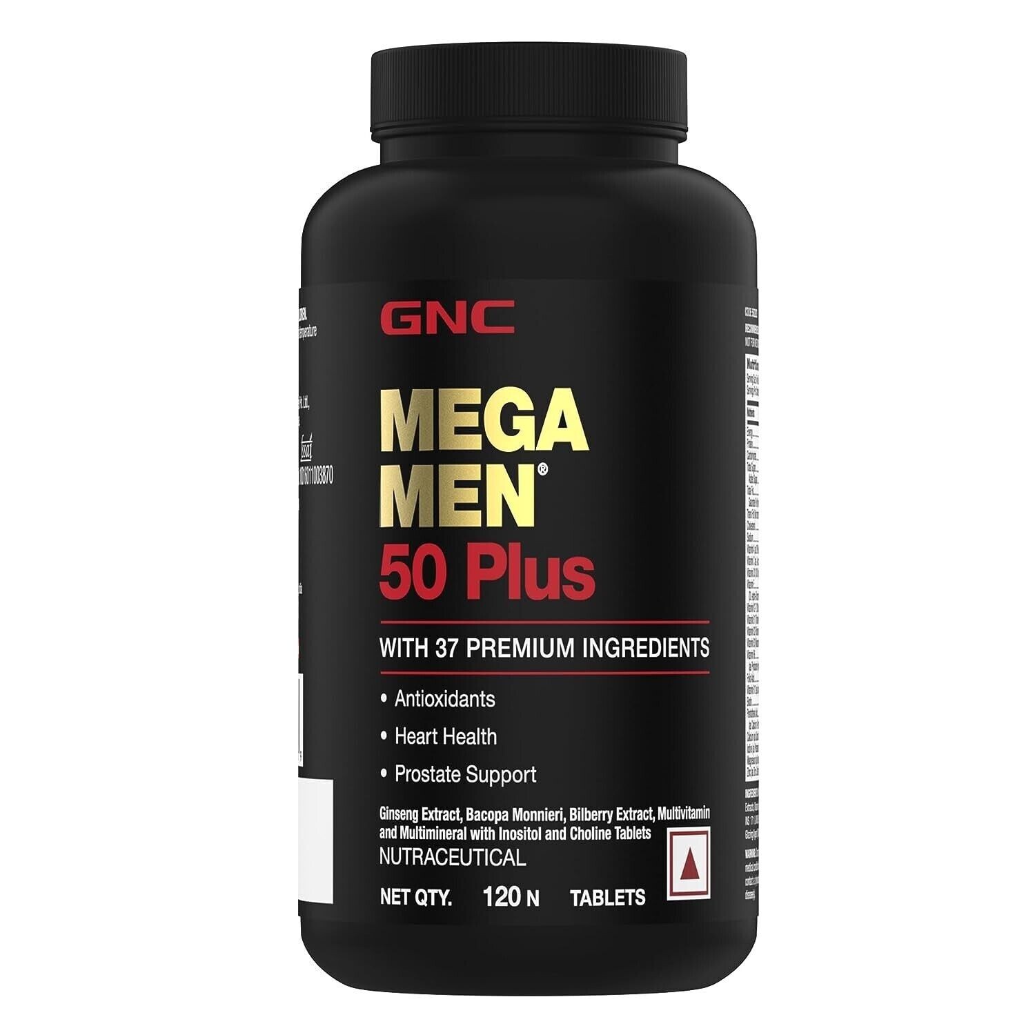 GNC Mega Men 50 Plus Multivitamin Promotes Prostate Health 120 Tablets