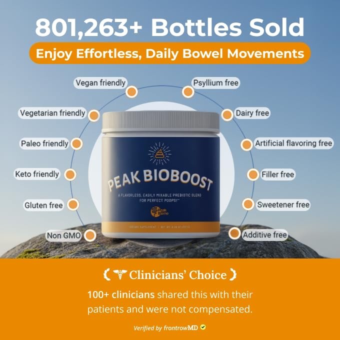 Peak Biome BioBoost – Prebiotic Fiber Supplement 3.28 Pound (Pack of 1)