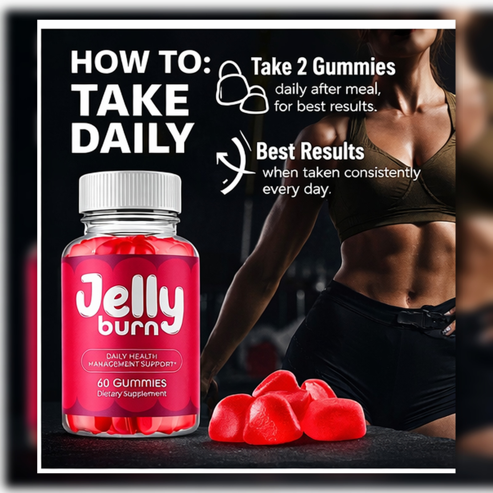 3-Pack Jelly Burn Soft JellyBurn – gels ACV Gummies Weight Loss – 180 Gummies