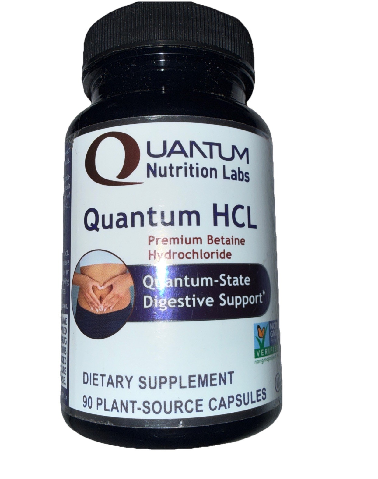 Quantum HCL Digestive Support 90 Plant Source Capsules Bottle Exp 2029 New