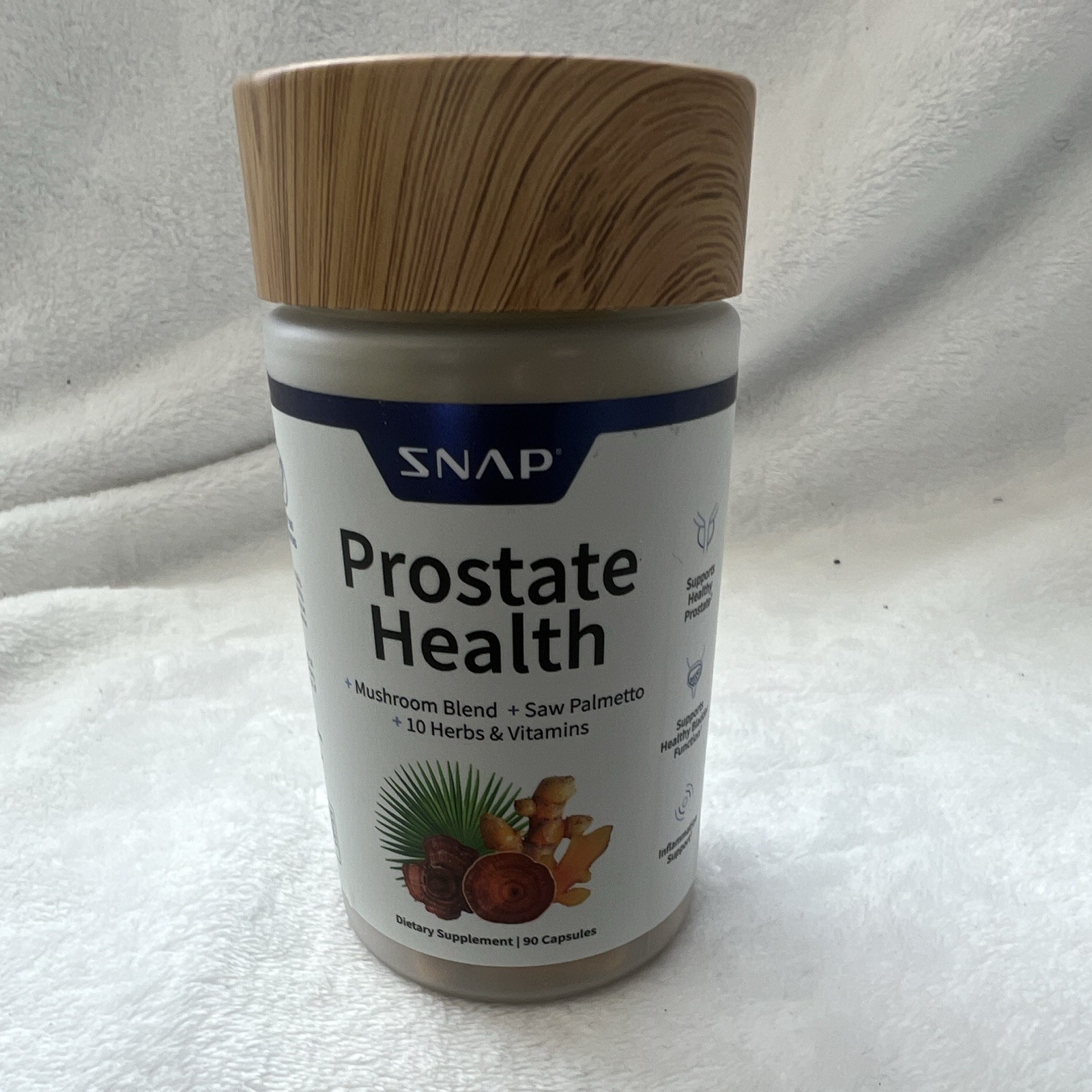 SNAP Prostate Health Saw Palmetto Nettle Turmeric Vegan 90 Capsules 10/2026