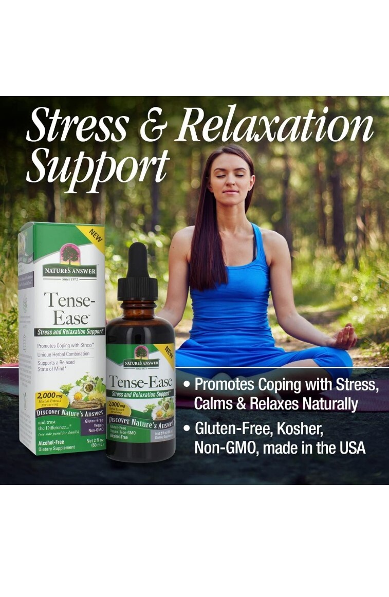 Nature’s Answer Tense-Ease Stress & Relaxation Support 2 fl. oz Exp:8/2025