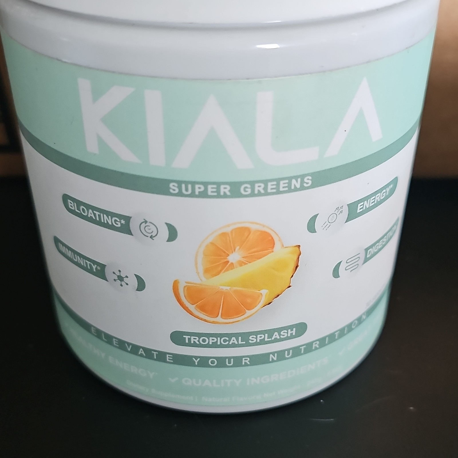 Kiala Organic Vegan Super Greens Powder, Tropical Splash Green Superfood