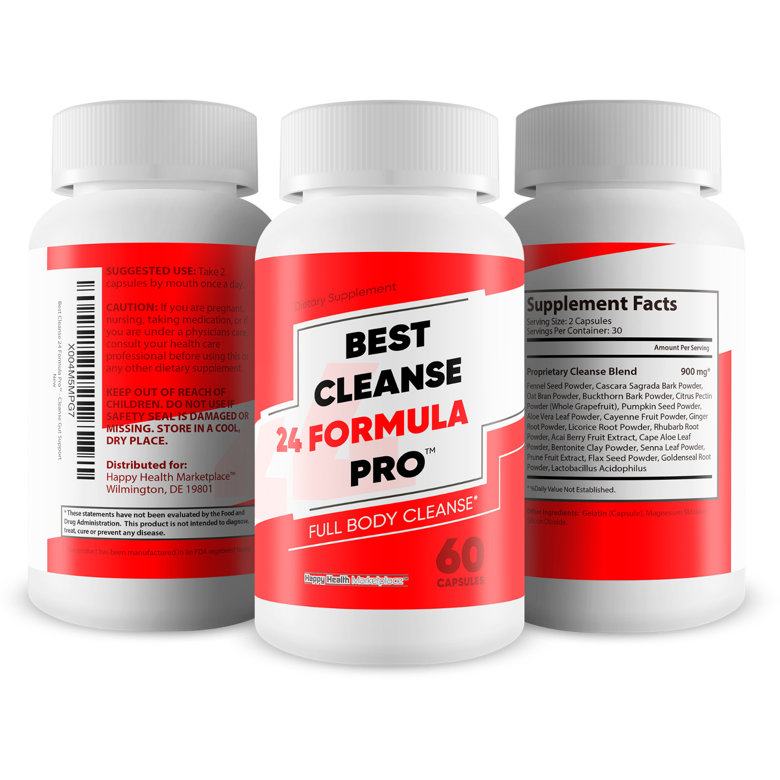 Best Cleanse 24 Formula Pro – Improved Formula Full Body Cleanse – Colon Cleanse