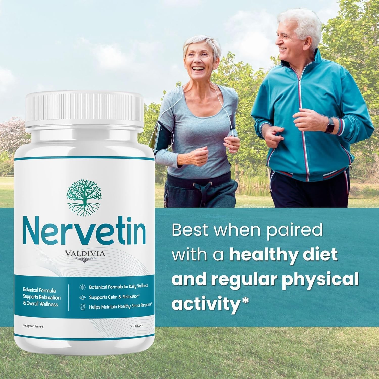 Valdivia Nervetin 120 Capsules 3 Pack Nerve Support Supplement Made in USA