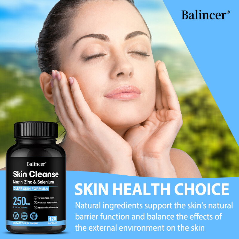 Skin Cleanse Improve Dull Skin Balance Skin Health Balance Hormones 30-120 Caps