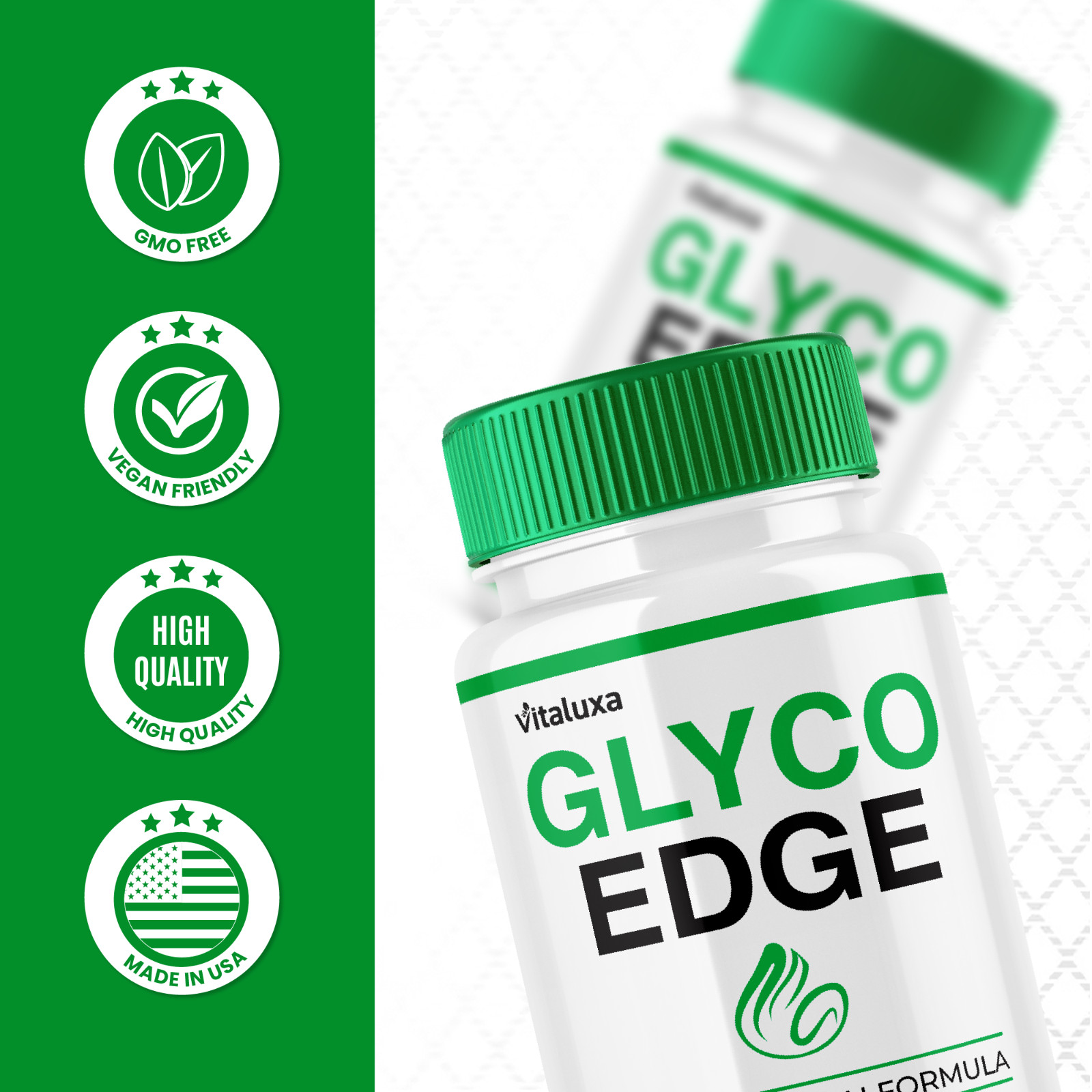 (2 Pack) Glyco Edge Capsules, GlycoEdge Natural Glycogen Blood Support (120 ct)