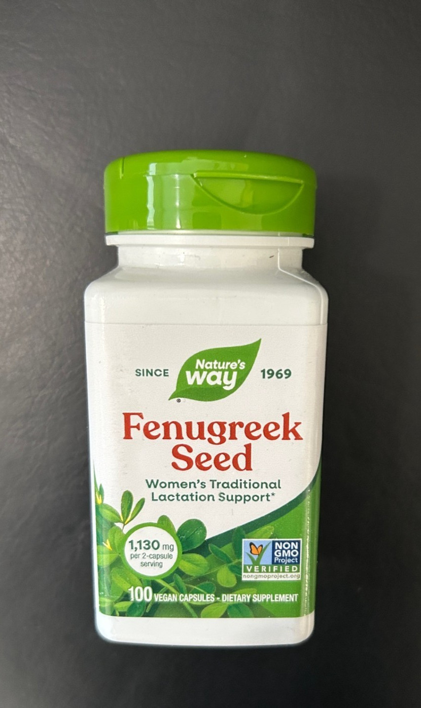 Nature’s Way Fenugreek Seed 100 Vegan Capsules Lactation Support Exp 9/2029