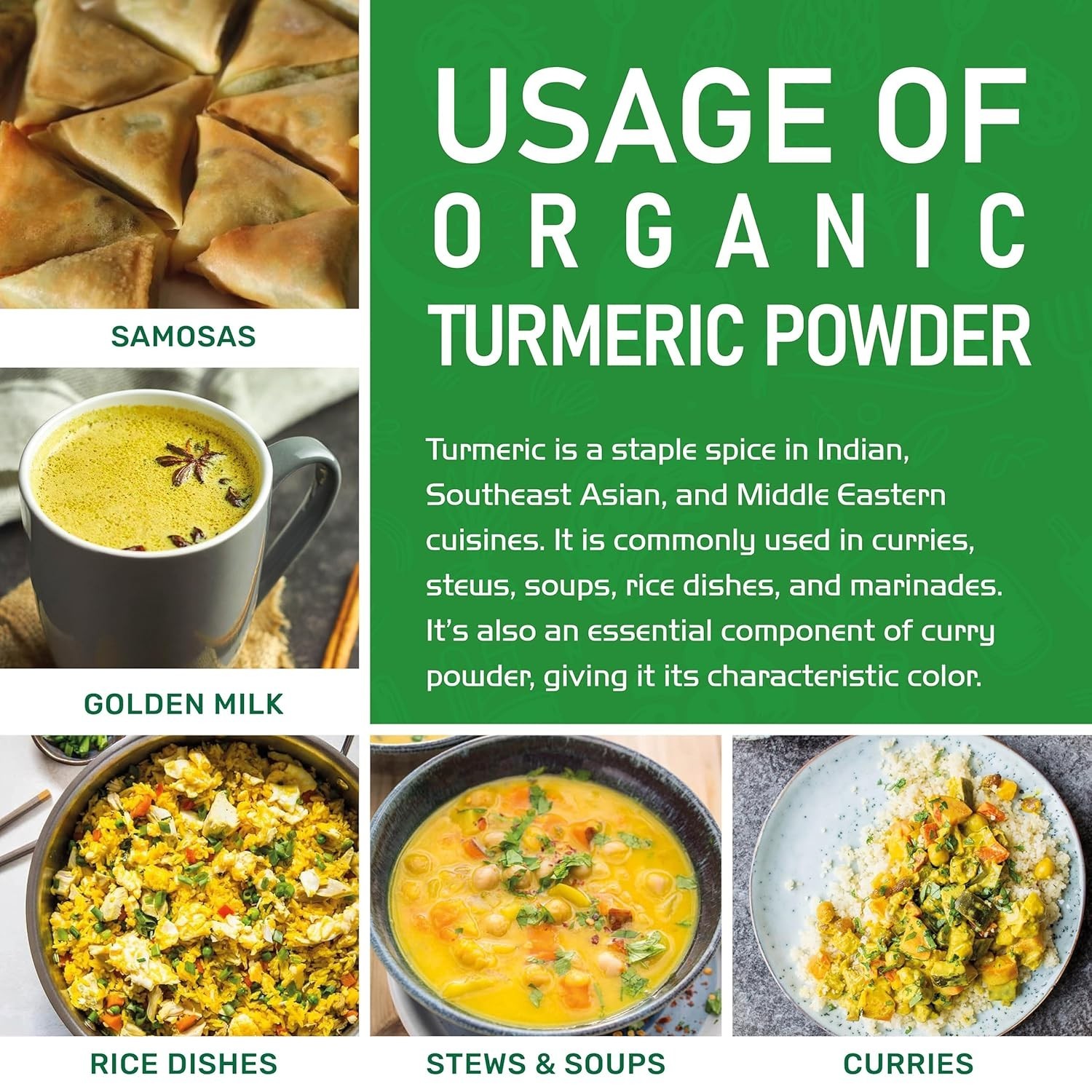 Polvo Orgánico de Cúrcuma – Curcuma Organica en Polvo Turmeric Powder 8Oz ys new
