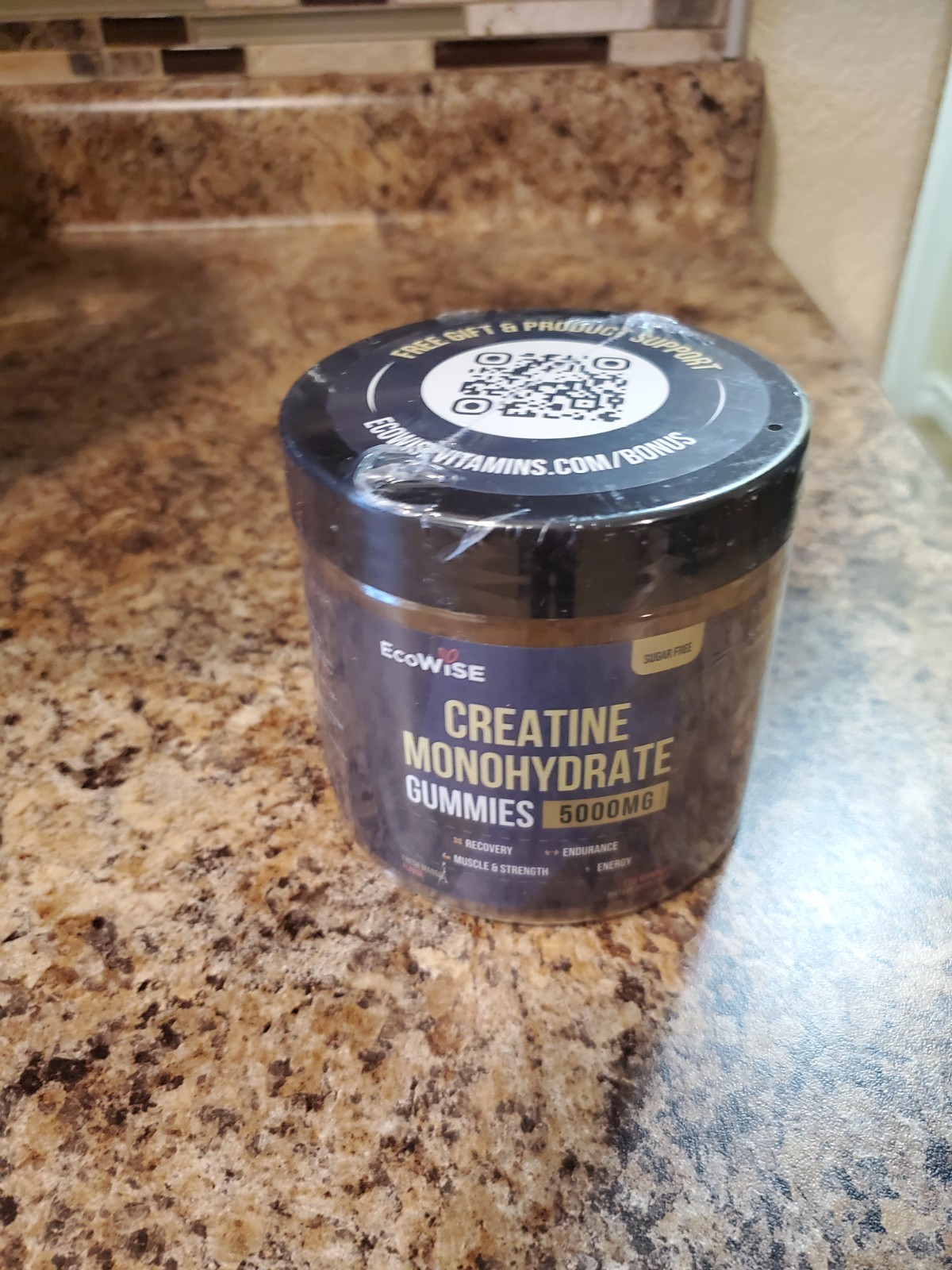EcoWise Wellness Creatine Monohydrate Gummies 5000 Mg Sugar-free